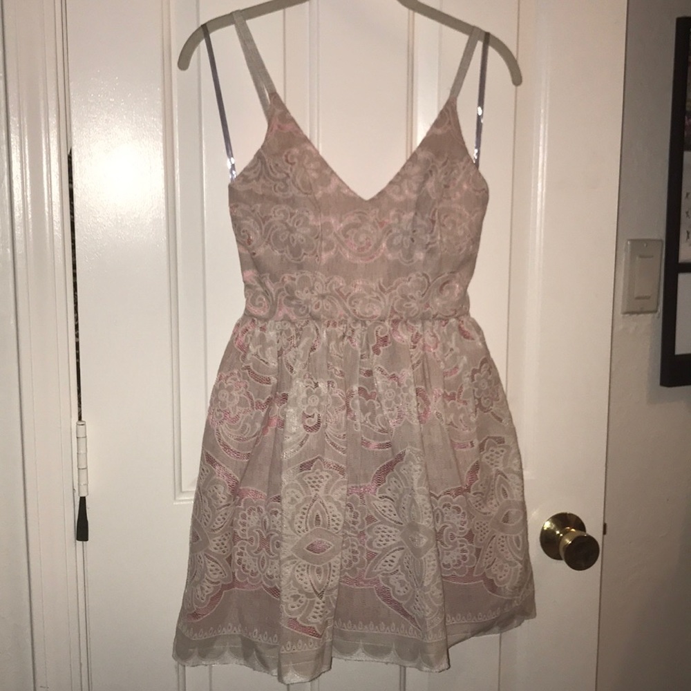 Pink Brocade dress